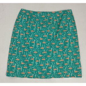 Vintage Lilly Pulitzer Women's 8 Skirt Green Orange Goldfish Fish Seaweed Lined
